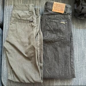 Volcom boys pants, 1 slacks style, 1 jeans size 25/10